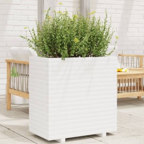 Solid white pine wood planter 70x40x72 cm by vidaXL, Pots and planters - Ref: Foro24-3282630, Price: 197,99 €, Discount: %