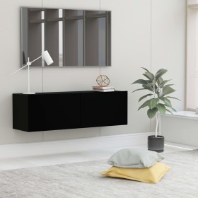 Mueble pared TV madera contrachapada roble negro 100x30x30 cm de vidaXL, Muebles TV - Ref: Foro24-801482, Precio: 47,99 €, De...