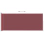 Toldo lateral retráctil para patio rojo 200x500 cm de vidaXL, Sombrillas - Ref: Foro24-313422, Precio: 100,99 €, Descuento: %