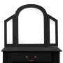 Dresser and stool made of black paulownia wood, measuring 65x36x128 cm. by vidaXL, Bedroom Dressers - Ref: Foro24-289336, Pri...