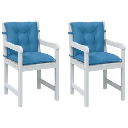 Cojines silla respaldo bajo 2 ud tela azul melange 100x50x7 cm de vidaXL, Cojines para sillas y sofás - Ref: Foro24-4002391, ...