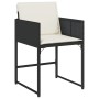 Set de comedor de jardín 9 pzas y cojines ratán sintético negro de vidaXL, Conjuntos de jardín - Ref: Foro24-3278045, Precio:...