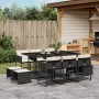 11-piece garden dining set with black synthetic rattan cushions by vidaXL, Garden sets - Ref: Foro24-3278093, Price: 644,34 €...