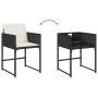 Set de comedor jardín 11 pzas con cojines ratán sintético negro de vidaXL, Conjuntos de jardín - Ref: Foro24-3278093, Precio:...