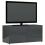 TV stand made of shiny gray plywood, measuring 80x34x36 cm. by vidaXL, TV Furniture - Ref: Foro24-801858, Price: 50,66 €, Dis...