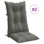 Cushions for high-back chair 2 pcs dark gray melange fabric by vidaXL, Cushions for chairs and sofas - Ref: Foro24-4002349, P...