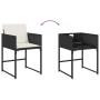 Set de comedor jardín 11 pzas con cojines ratán sintético negro de vidaXL, Conjuntos de jardín - Ref: Foro24-3278057, Precio:...