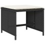 Set de comedor de jardín 9 pzas y cojines ratán sintético negro de vidaXL, Conjuntos de jardín - Ref: Foro24-3278081, Precio:...