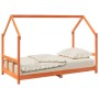 Estructura de cama infantil madera de pino marrón cera 90x190cm de vidaXL, Cunas y camas para niños - Ref: Foro24-847137, Pre...