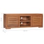 Solid teak wood TV cabinet 110x30x40 cm by vidaXL, TV Furniture - Ref: Foro24-289069, Price: 158,61 €, Discount: %