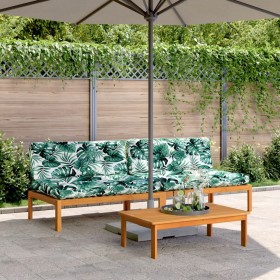 Central pallet garden sofas and 2 acacia wood cushions by vidaXL, Outdoor sofas - Ref: Foro24-3209486, Price: 354,99 €, Disco...