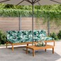 Central pallet garden sofas and 2 acacia wood cushions by vidaXL, Outdoor sofas - Ref: Foro24-3209486, Price: 354,91 €, Disco...