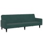 Sofá cama de 2 plazas con taburete terciopelo verde oscuro de vidaXL, Sofás - Ref: Foro24-3258100, Precio: 322,36 €, Descuent...