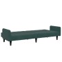 Sofá cama de 2 plazas con taburete terciopelo verde oscuro de vidaXL, Sofás - Ref: Foro24-3258100, Precio: 322,36 €, Descuent...