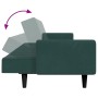 2-Sitzer-Schlafsofa mit dunkelgrünem Samthocker von vidaXL, Sofas - Ref: Foro24-3258100, Preis: 322,36 €, Rabatt: %