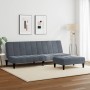 2-seater sofa bed with dark gray velvet stool by vidaXL, Sofas - Ref: Foro24-3258093, Price: 312,18 €, Discount: %