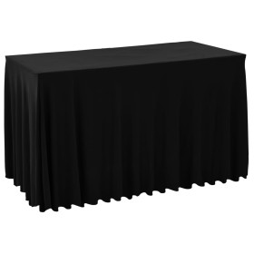 Manteles elásticos de mesa con falda 2 uds negro 120x60,5x74 cm de vidaXL, Fundas - Ref: Foro24-133590, Precio: 31,47 €, Desc...