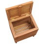 Cesto de la ropa sucia madera maciza de teca 40x30x45 cm de vidaXL, Cestas para ropa - Ref: Foro24-289075, Precio: 65,91 €, D...