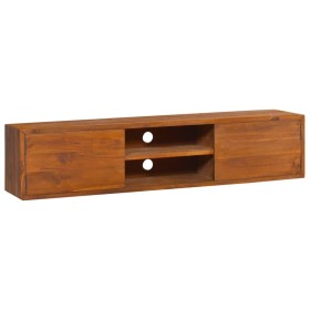 Solid teak wood wall-mounted TV stand 135x30x30 cm by vidaXL, TV Furniture - Ref: Foro24-289085, Price: 136,39 €, Discount: %