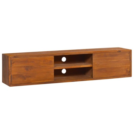 Solid teak wood wall-mounted TV stand 135x30x30 cm by vidaXL, TV Furniture - Ref: Foro24-289085, Price: 136,20 €, Discount: %