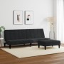 2-seater sofa bed with black velvet stool by vidaXL, Sofas - Ref: Foro24-3258095, Price: 292,19 €, Discount: %