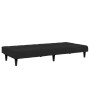 Sofá cama de 2 plazas con taburete terciopelo negro de vidaXL, Sofás - Ref: Foro24-3258095, Precio: 292,19 €, Descuento: %