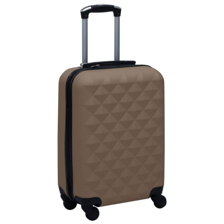 Brown ABS rigid suitcase with wheels by vidaXL, Suitcases - Ref: Foro24-92423, Price: 62,81 €, Discount: %