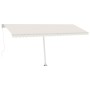 Manual retractable awning with cream LED light 500x350 cm by vidaXL, Awnings - Ref: Foro24-3069662, Price: 603,05 €, Discount: %