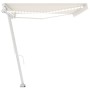 Manual retractable awning with cream LED light 500x350 cm by vidaXL, Awnings - Ref: Foro24-3069662, Price: 603,05 €, Discount: %