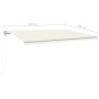 Toldo manual retráctil con luz LED crema 5x3,5 m de vidaXL, Toldos - Ref: Foro24-3070062, Precio: 572,62 €, Descuento: %