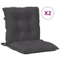 Low back chair cushions 2 units anthracite gray melange fabric by vidaXL, Cushions for chairs and sofas - Ref: Foro24-4002376...