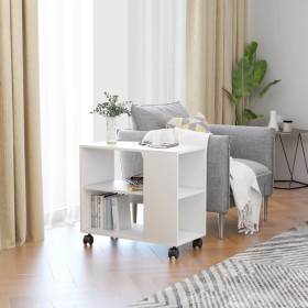 Mesa auxiliar de madera contrachapada blanco 70x35x55 cm de vidaXL, Mesas auxiliares - Ref: Foro24-802120, Precio: 54,05 €, D...