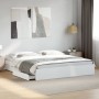 White engineered wood bed frame with drawers 180x200 cm by vidaXL, Beds and slatted bases - Ref: Foro24-3280636, Price: 184,9...