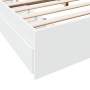 White engineered wood bed frame with drawers 180x200 cm by vidaXL, Beds and slatted bases - Ref: Foro24-3280636, Price: 184,9...