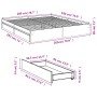 White engineered wood bed frame with drawers 180x200 cm by vidaXL, Beds and slatted bases - Ref: Foro24-3280636, Price: 184,9...