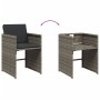 Set comedor jardín 7 pzas y cojines ratán sintético gris de vidaXL, Conjuntos de jardín - Ref: Foro24-3277861, Precio: 530,66...