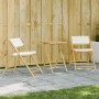 3-teiliges Klapp-Bistro-Set aus Bambus mit cremeweißen Kissen von vidaXL, Gartensets - Ref: Foro24-3208933, Preis: 177,31 €, ...