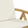 3-Piece Bamboo Folding Bistro Set with Cream White Cushions by vidaXL, Garden sets - Ref: Foro24-3208931, Price: 241,49 €, Di...