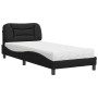 Bed with black synthetic leather mattress 80x200 cm by vidaXL, Beds and slatted bases - Ref: Foro24-3208682, Price: 266,50 €,...