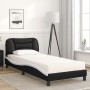 Bed with black and white synthetic leather mattress 90x190 cm by vidaXL, Beds and slatted bases - Ref: Foro24-3208694, Price:...