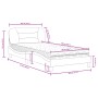 Cama con colchón cuero sintético capuchino 100x200 cm de vidaXL, Camas y somieres - Ref: Foro24-3208707, Precio: 325,38 €, De...