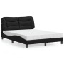 Bed with black synthetic leather mattress 140x200 cm by vidaXL, Beds and slatted bases - Ref: Foro24-3208724, Price: 460,26 €...