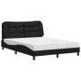 Bed with black synthetic leather mattress 140x200 cm by vidaXL, Beds and slatted bases - Ref: Foro24-3208724, Price: 433,57 €...