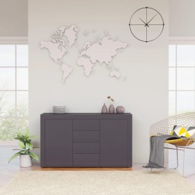 Glossy gray plywood sideboard 120x36x69 cm by vidaXL, Sideboards - Ref: Foro24-801849, Price: 220,41 €, Discount: %