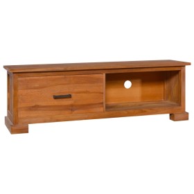 Solid teak wood TV cabinet 112x30x37 cm by vidaXL, TV Furniture - Ref: Foro24-289083, Price: 114,99 €, Discount: %