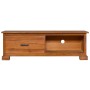 Solid teak wood TV cabinet 112x30x37 cm by vidaXL, TV Furniture - Ref: Foro24-289083, Price: 115,51 €, Discount: %