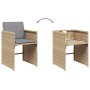 Set comedor de jardín 11 pzas con cojines ratán sintético beige de vidaXL, Conjuntos de jardín - Ref: Foro24-3277979, Precio:...