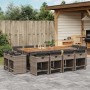 Garten-Essgruppe mit Kissen, 13-teilig, graues synthetisches Rattan von vidaXL, Gartensets - Ref: Foro24-3277993, Preis: 947,...