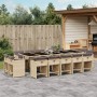 Garten-Essgruppe mit Kissen, 15-teilig, beiges synthetisches Rattan von vidaXL, Gartensets - Ref: Foro24-3278003, Preis: 1,00...