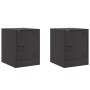 Nightstands 2 units black steel 34.5x39x44 cm by vidaXL, Nightstands - Ref: Foro24-841608, Price: 79,39 €, Discount: %